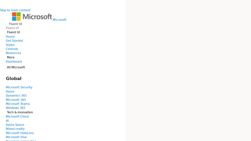 Fluent UI Landing Page