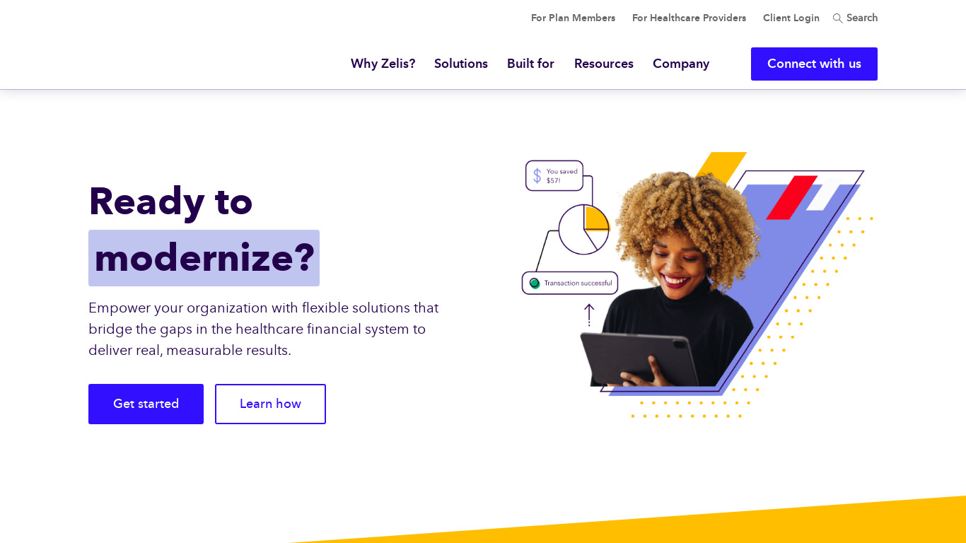 Zelis Payments Landing page