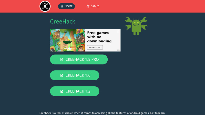 Creehack Landing Page