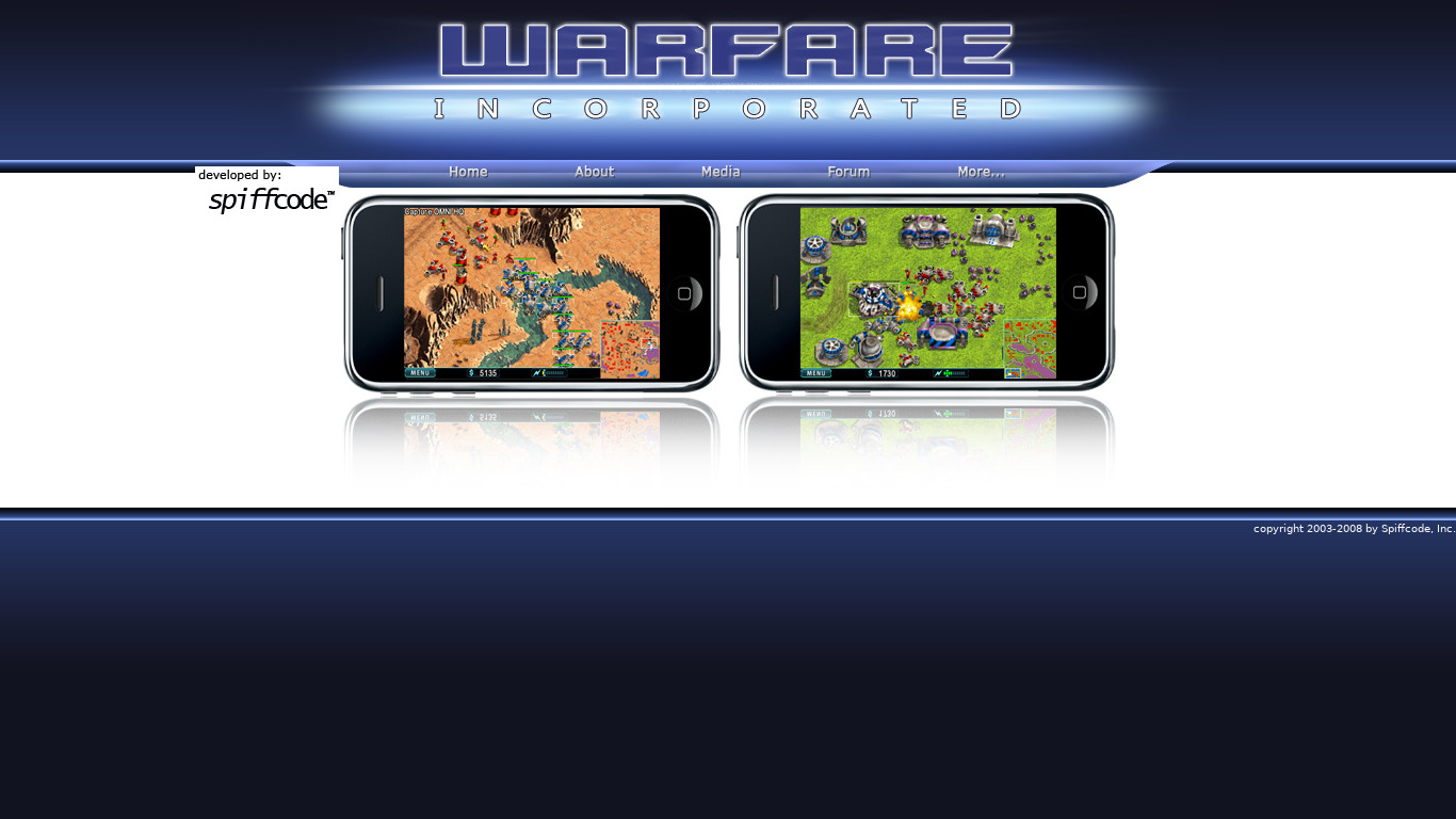 Warfare Incorporated Landing page