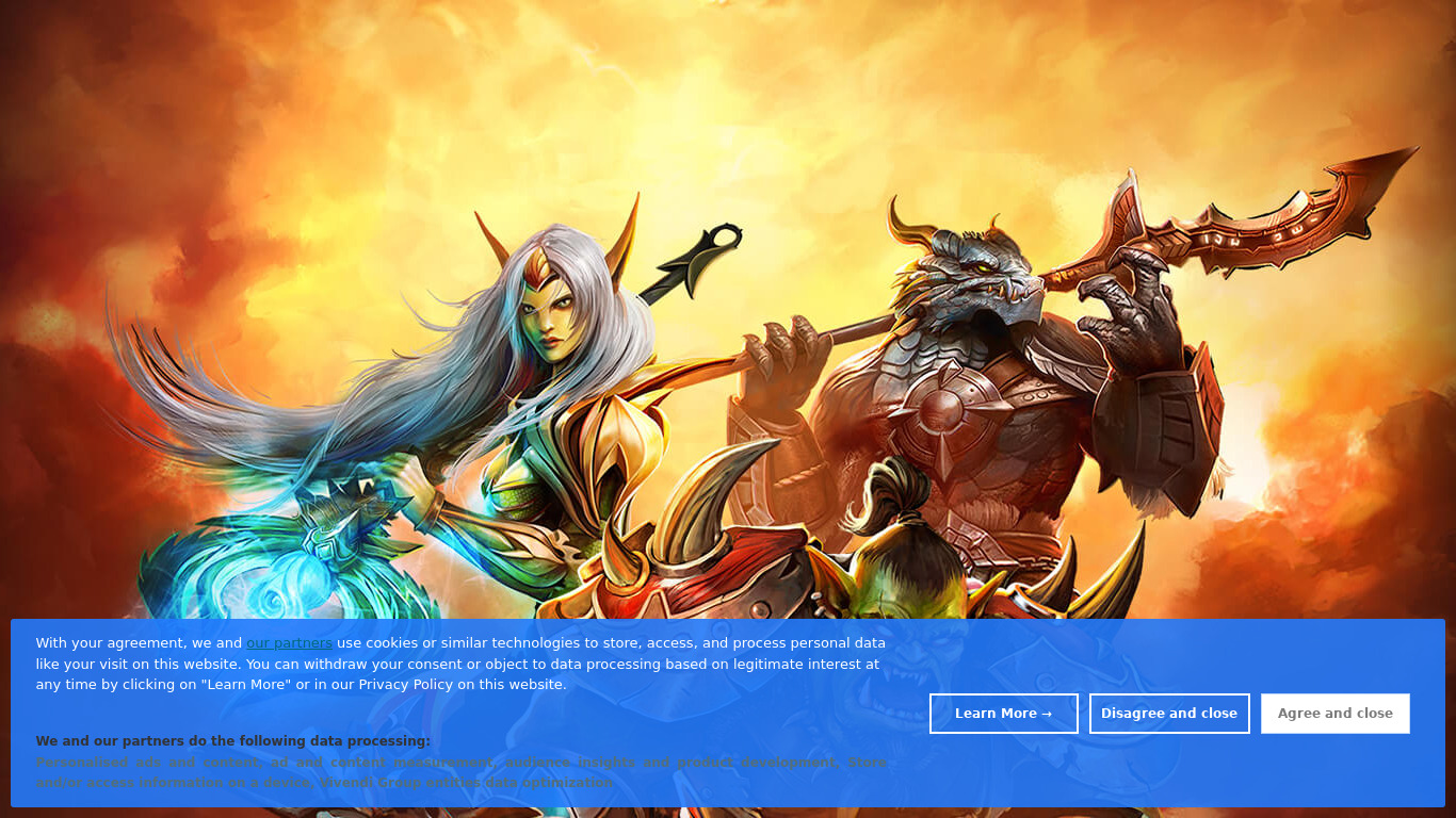 Order & Chaos 2: Redemption Landing page