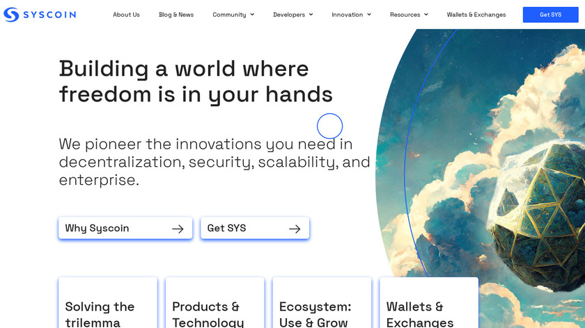 Syscoin (SYS) Landing Page