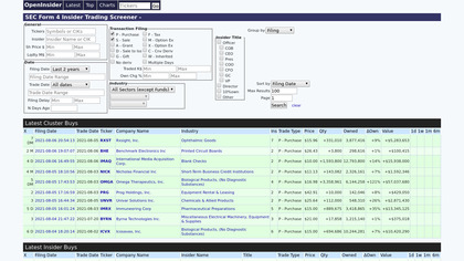 OpenInsider screenshot