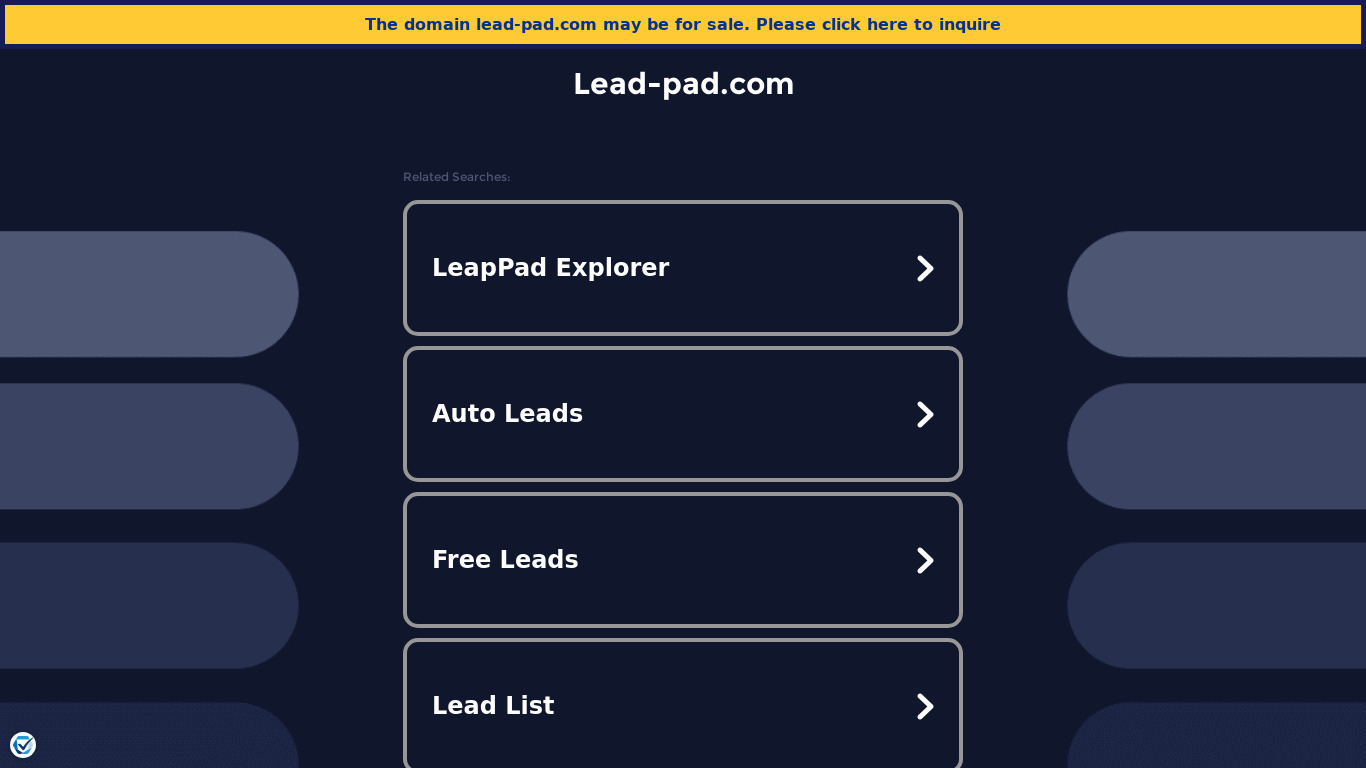 LeadPad App Landing page