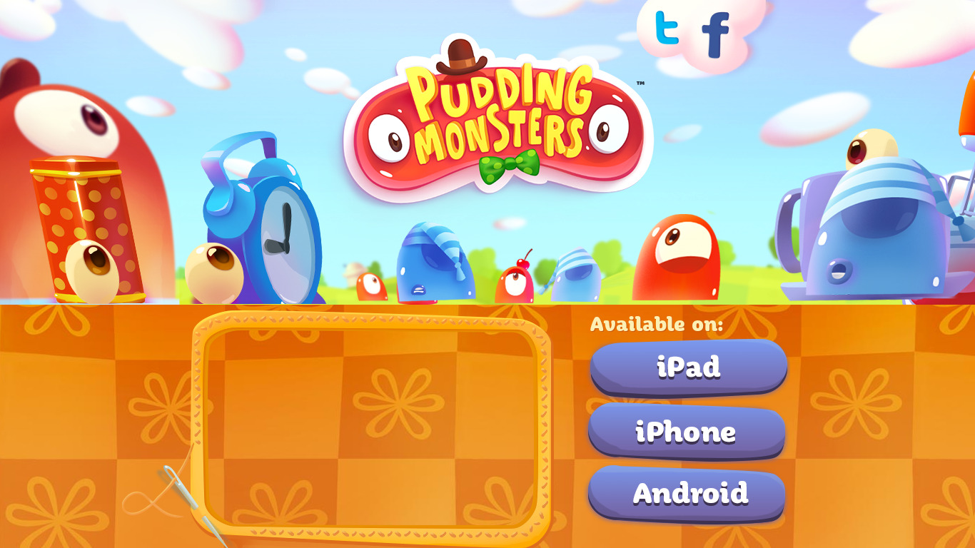Pudding Monsters Landing page