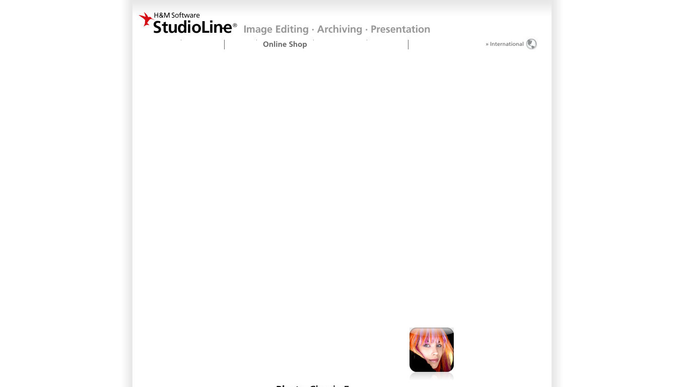 StudioLine Photo Basic 4 Landing page
