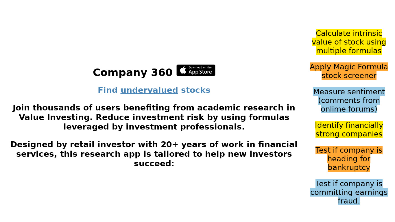 Company 360 Landing page