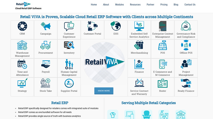 Retail ViVA Landing Page