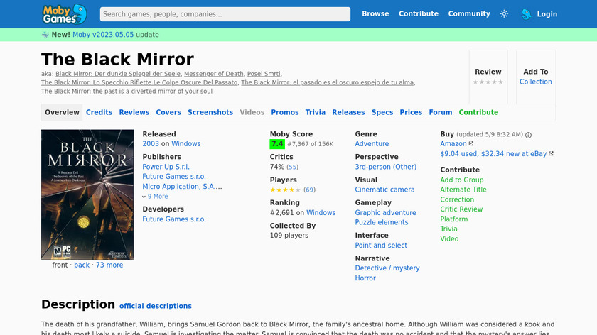 The Black Mirror Landing Page