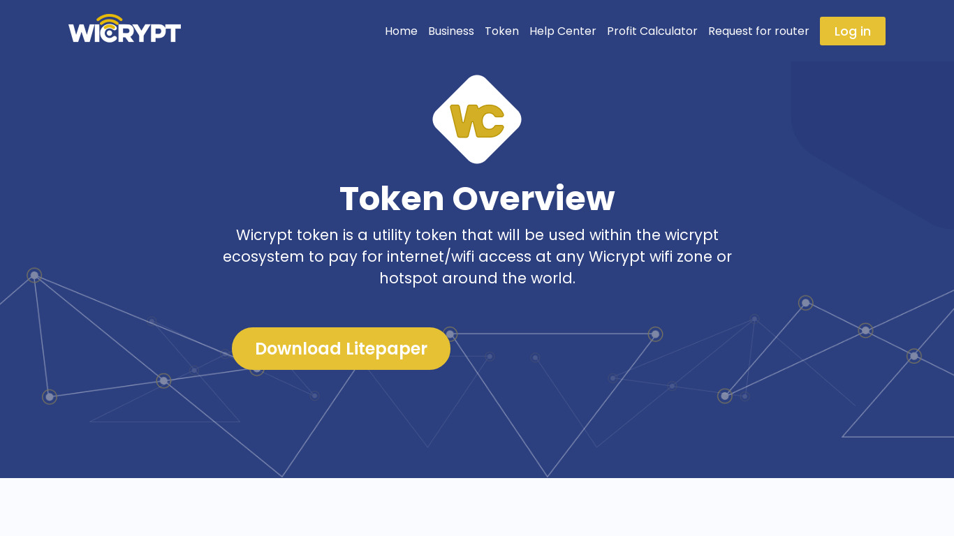 Wicrypt Landing page