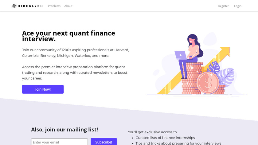 Hireglyph Landing Page