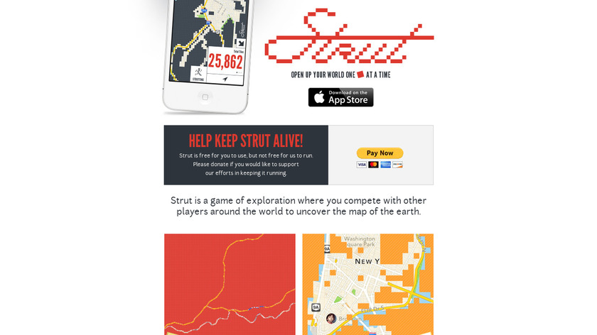 Strut App Landing Page