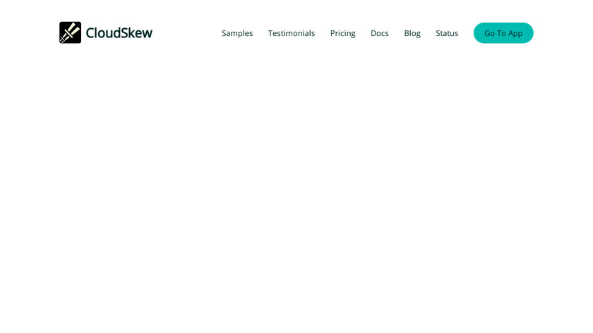 CloudSkew Landing Page