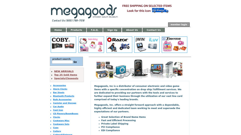 Megagoods Landing Page