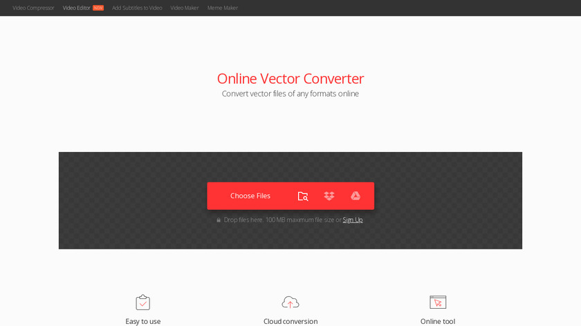 Convertio Vector Converter Landing Page