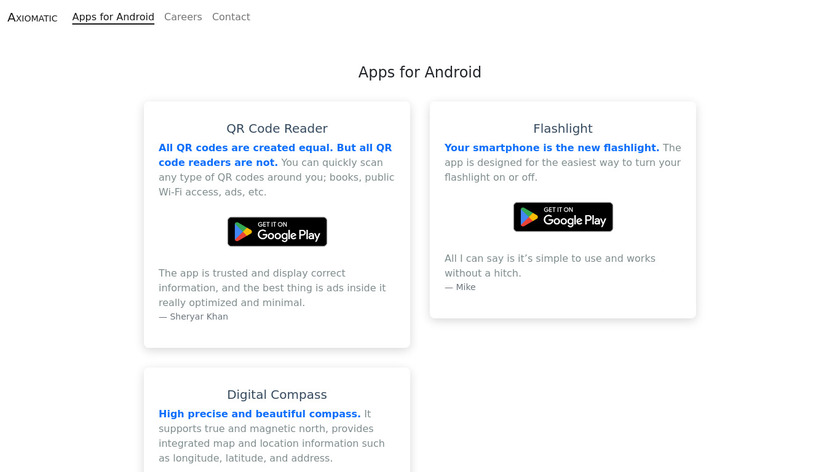 Digital Compass Landing Page