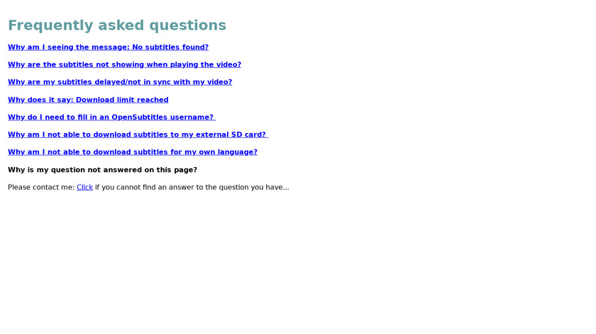 Subtitle Downloader Landing Page