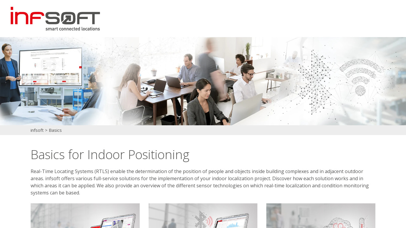 Infsoft Indoor Mapping Landing page