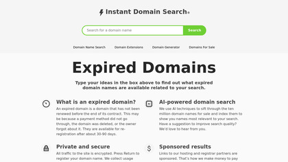 Instant Domain Search Expired Domains image