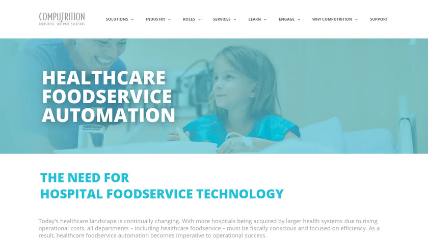 Computrition Healthcare FoodService Landing Page