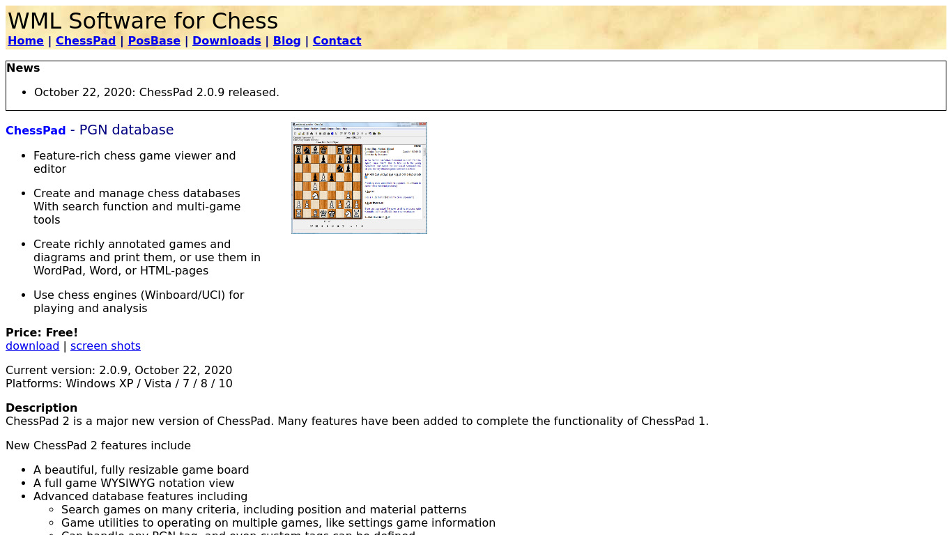 ChessPad Landing page