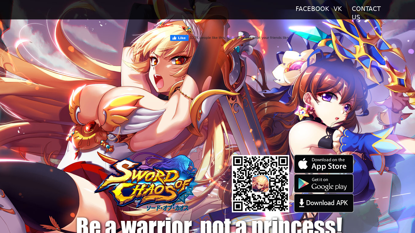 Sword of Chaos Landing page