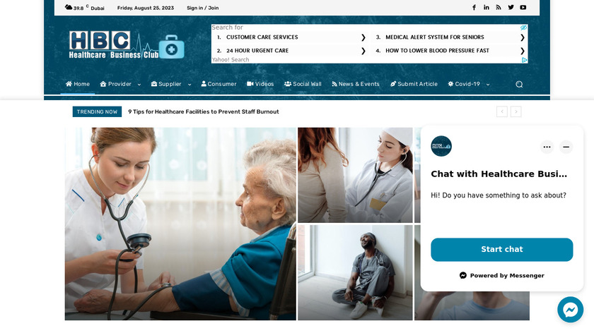 Healthcare Business Club Landing Page