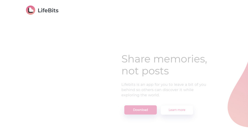 LifeBits Landing Page