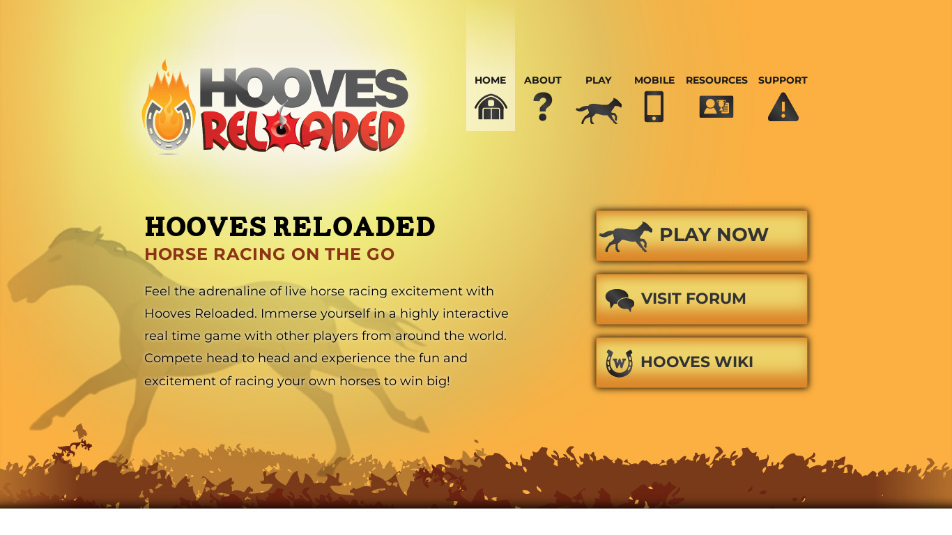 Hooves Reloaded Landing page