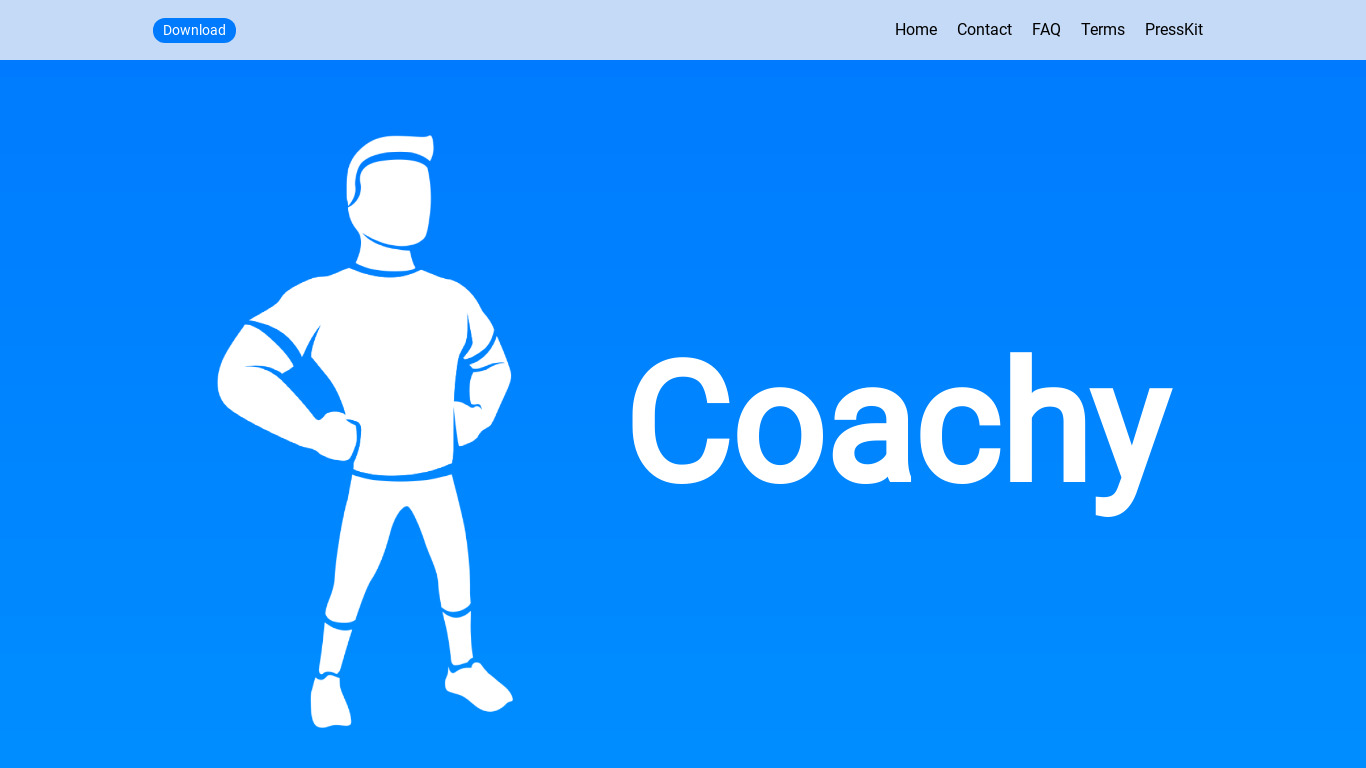 Coachy: Personal Trainer in AR Landing page