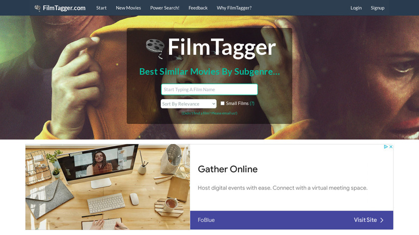 FilmTagger Landing Page