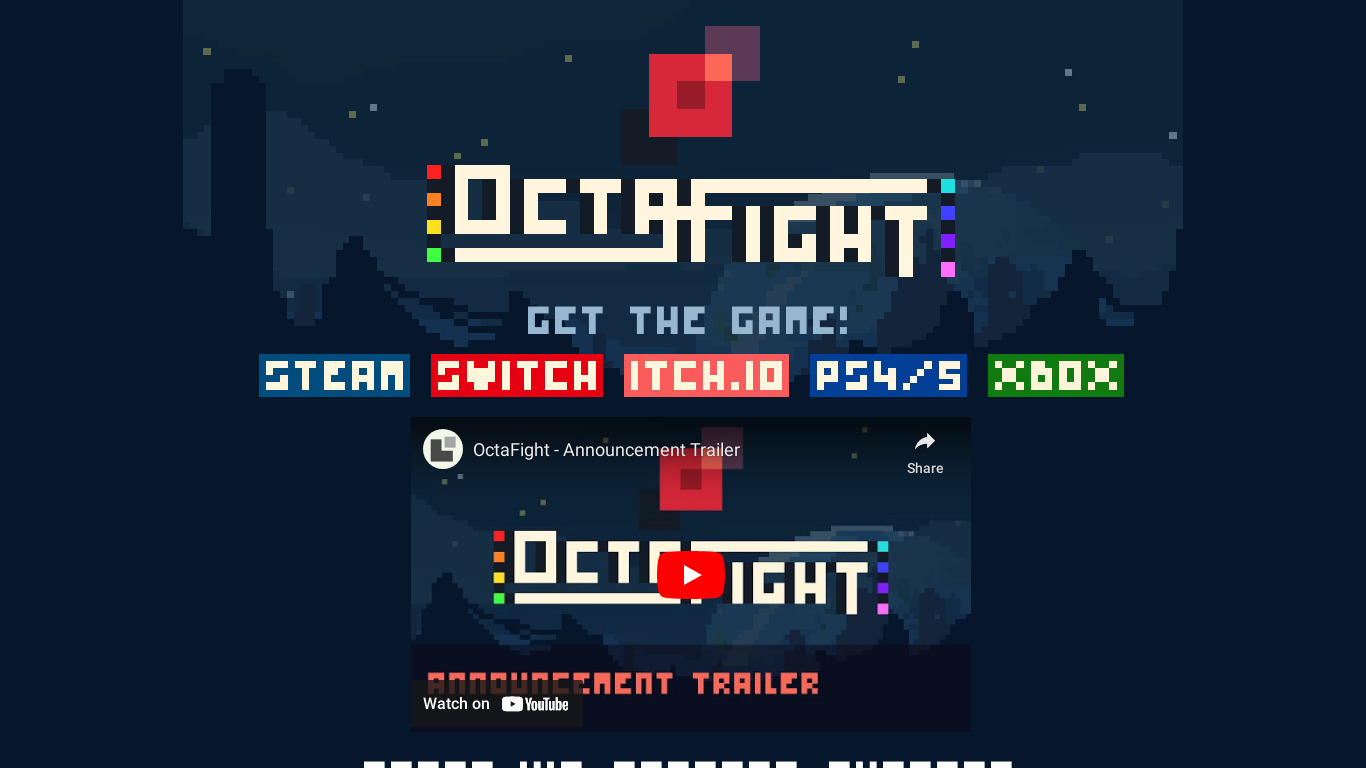 OctaFight Landing page