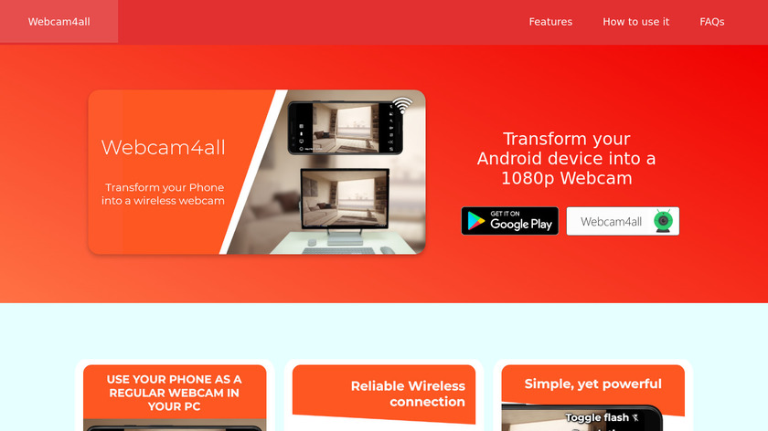 Wireless Webcam for PC Landing Page