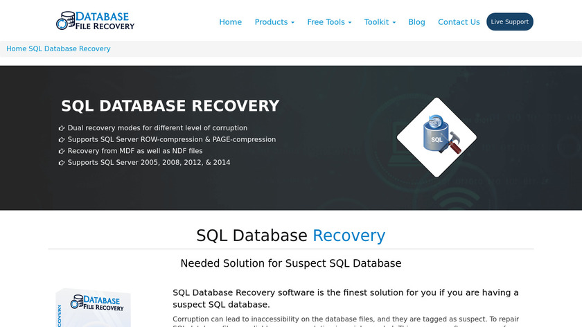 Databasefilerecovery SQL Database Recovery Landing Page