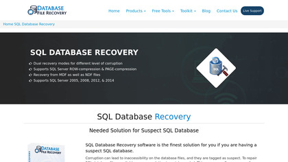 Databasefilerecovery SQL Database Recovery image