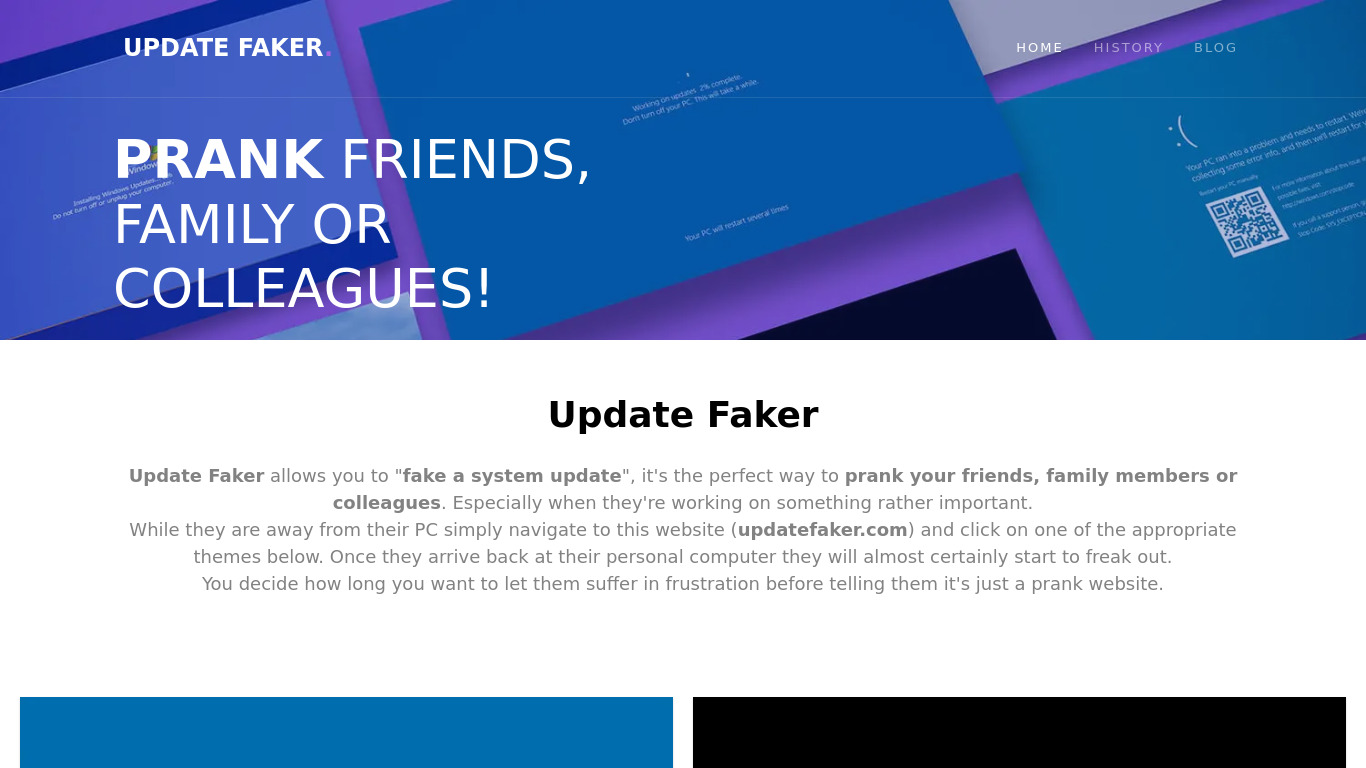 Update Faker Landing page