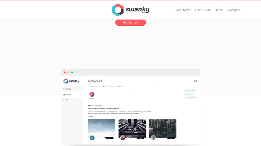 Swanky Docs Landing Page