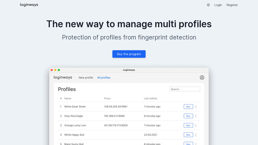 Loginways Landing Page
