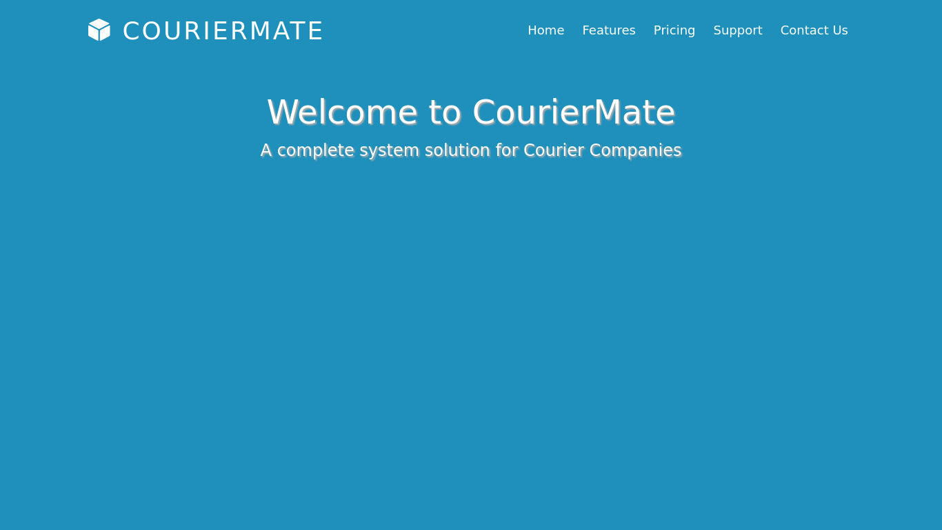 CourierMate Landing page