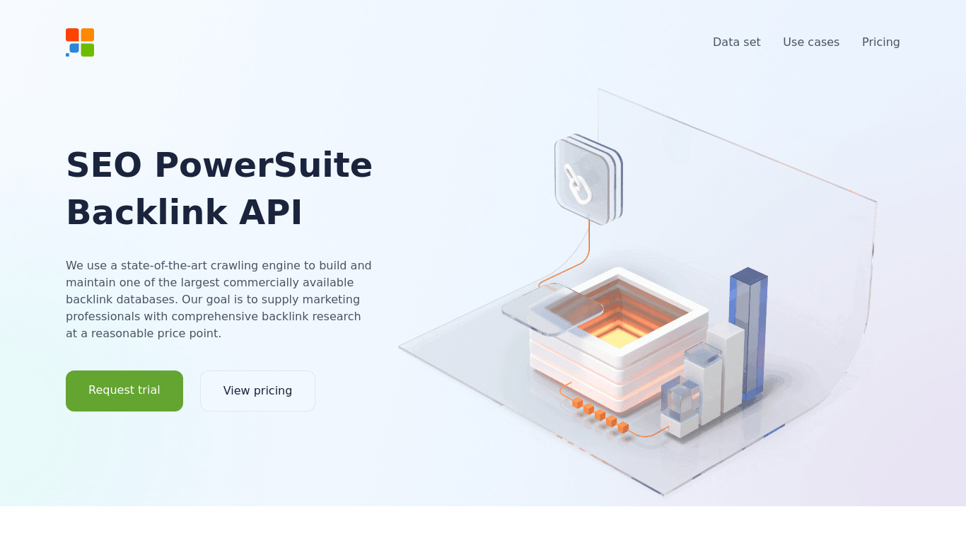 SEO PowerSuite Backlink API Landing page
