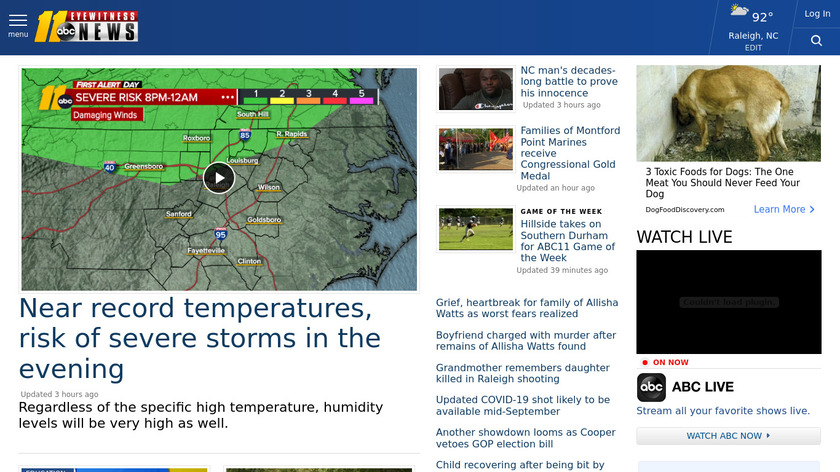 ABC11 North Carolina Landing Page
