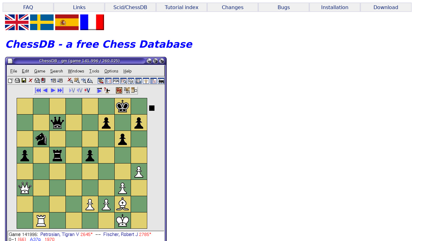 ChessDB Landing page