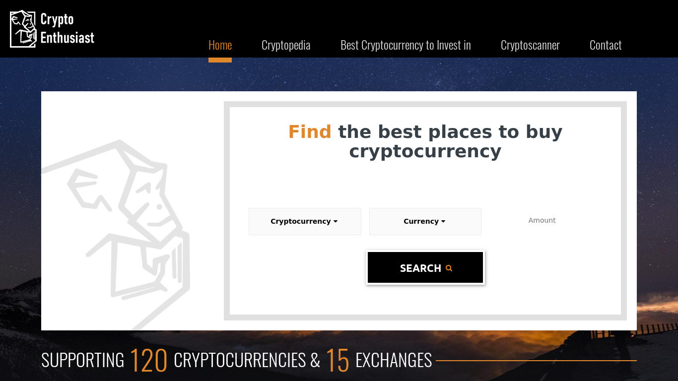CryptoScanner Landing page