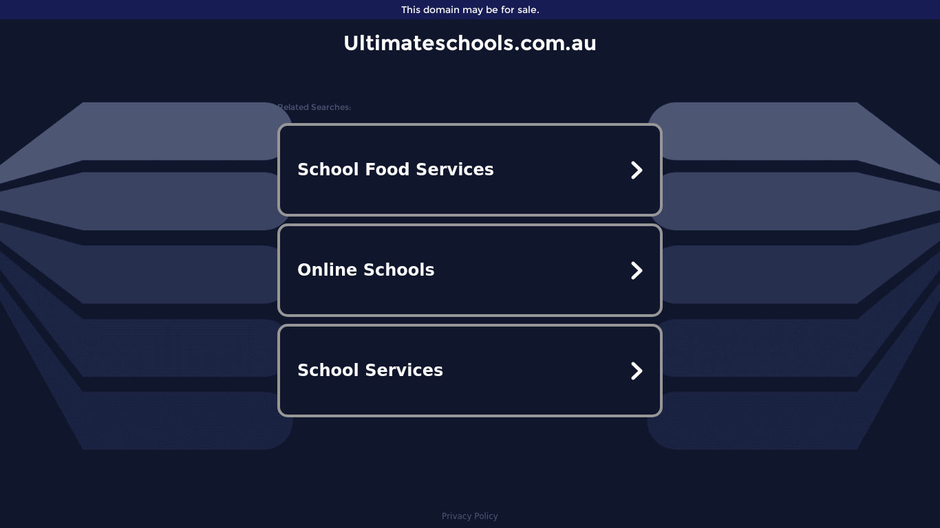Ultimate Schools Landing page