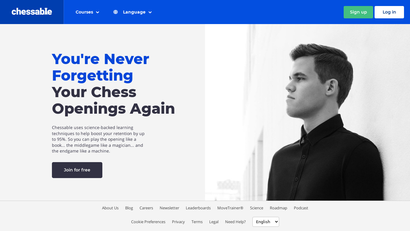 Chessable Landing page