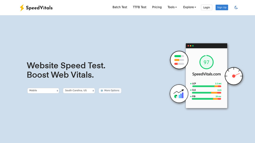 SpeedVitals Landing Page