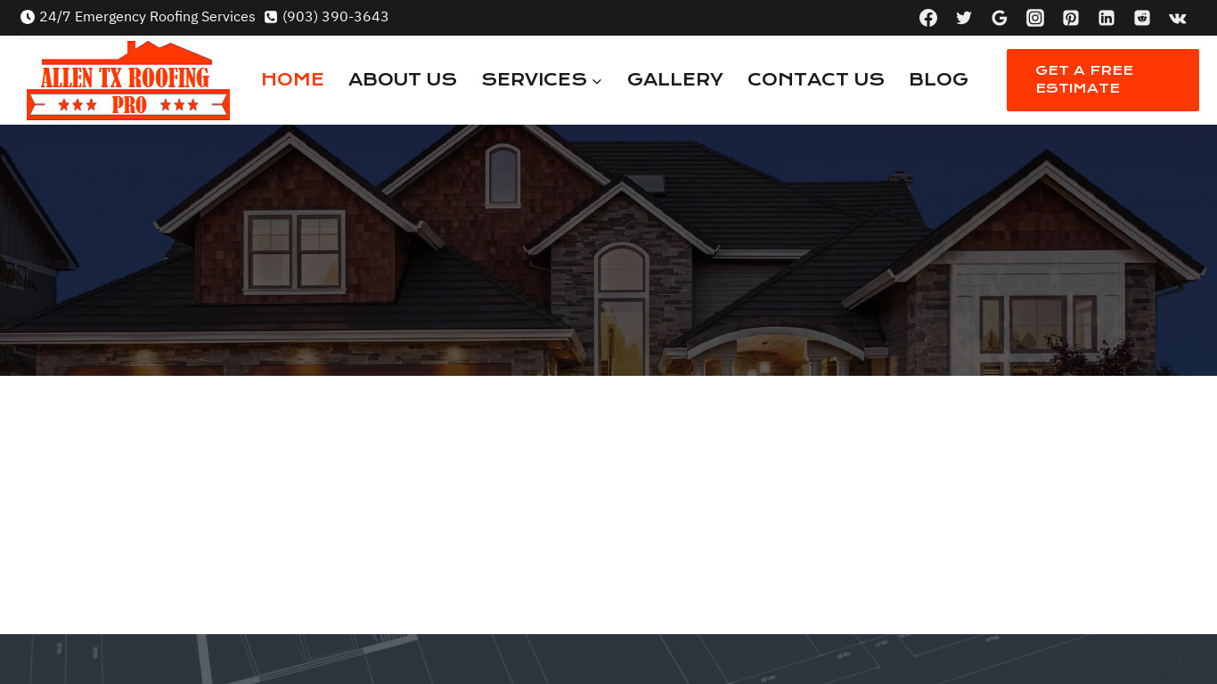Allen Tx Roofing Pro Landing page