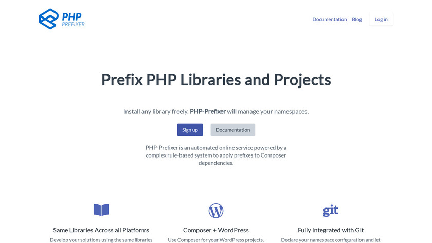 PHP-Prefixer Landing Page