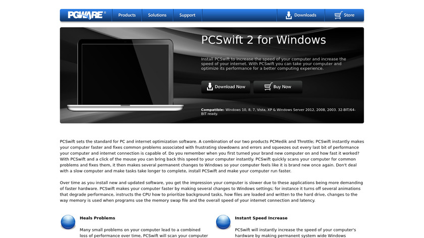 PCSwift Landing Page