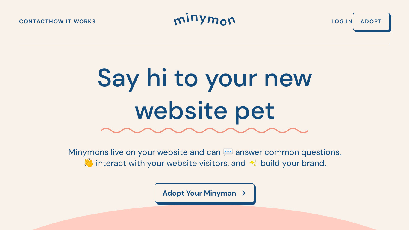 Minymon Landing page